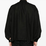 Camicia con maniche a sbuffo in nero Glass Cypress - uomo 
