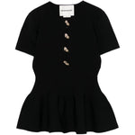 Top con bottoni in nero Roland mouret - donna 