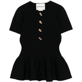 Top con bottoni in nero Roland mouret - donna 