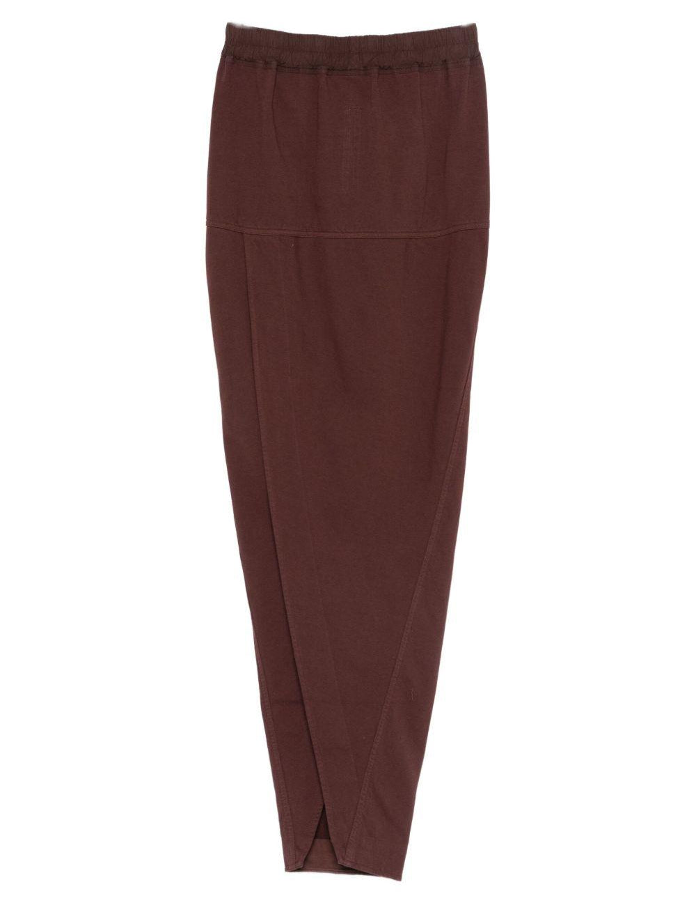 Gonna a matita con coulisse in marrone Rick owens drkshdw - donna 