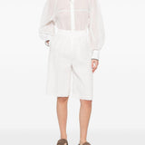 Camicia semi trasparente in bianco Brunello Cucinelli - donna 