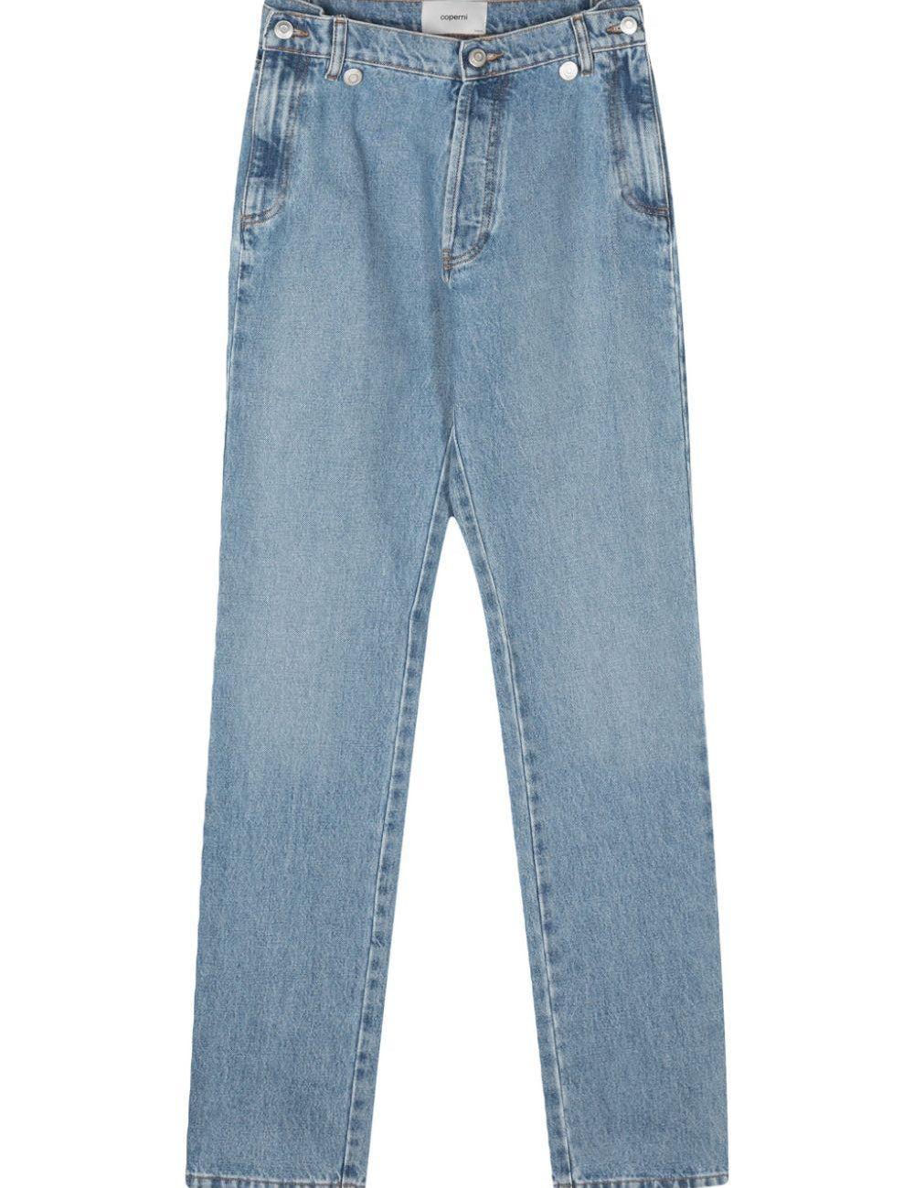 Jeans a vita alta in blu - donna 