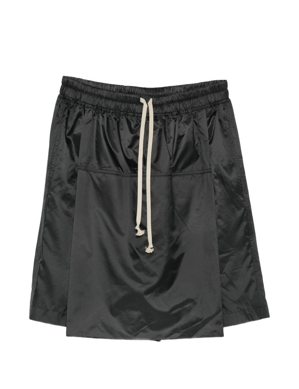 Shorts kilt al ginocchio in nero Rick Owens x Moncler - unisex<BR/> 