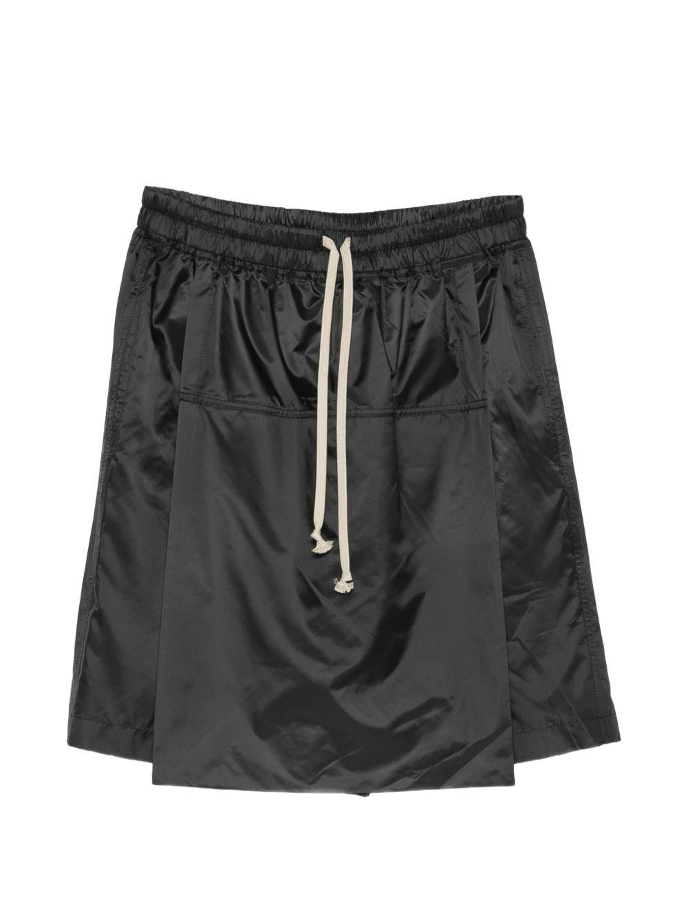 Shorts kilt al ginocchio in nero Rick Owens x Moncler - unisex<BR/> 