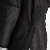 Camicia marina asmmetrica semi-trasparente in nero Darkpark - donna 