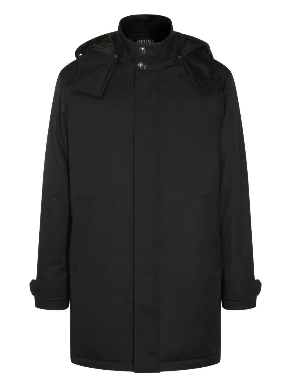 Parka con cappuccio in nero Zegna - uomo 