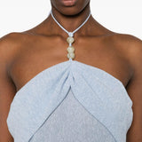 Abito midi drappeggiato in celeste Magda butrym - uomo 