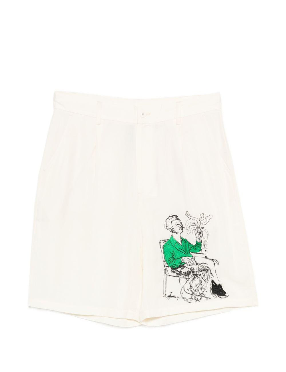 Pantaloncini con stampa grafica in bianco Kidsuper - uomo 
