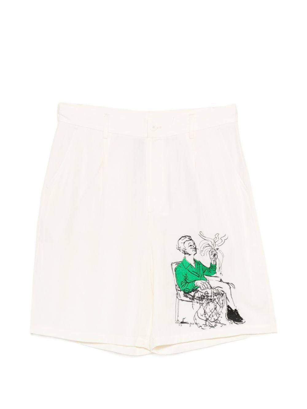 Pantaloncini con stampa grafica in bianco Kidsuper - uomo 