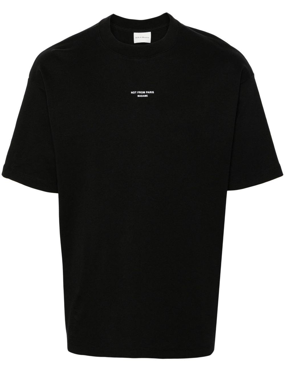 T-shirt slogan classique in nero drole de monsieur - uomo 