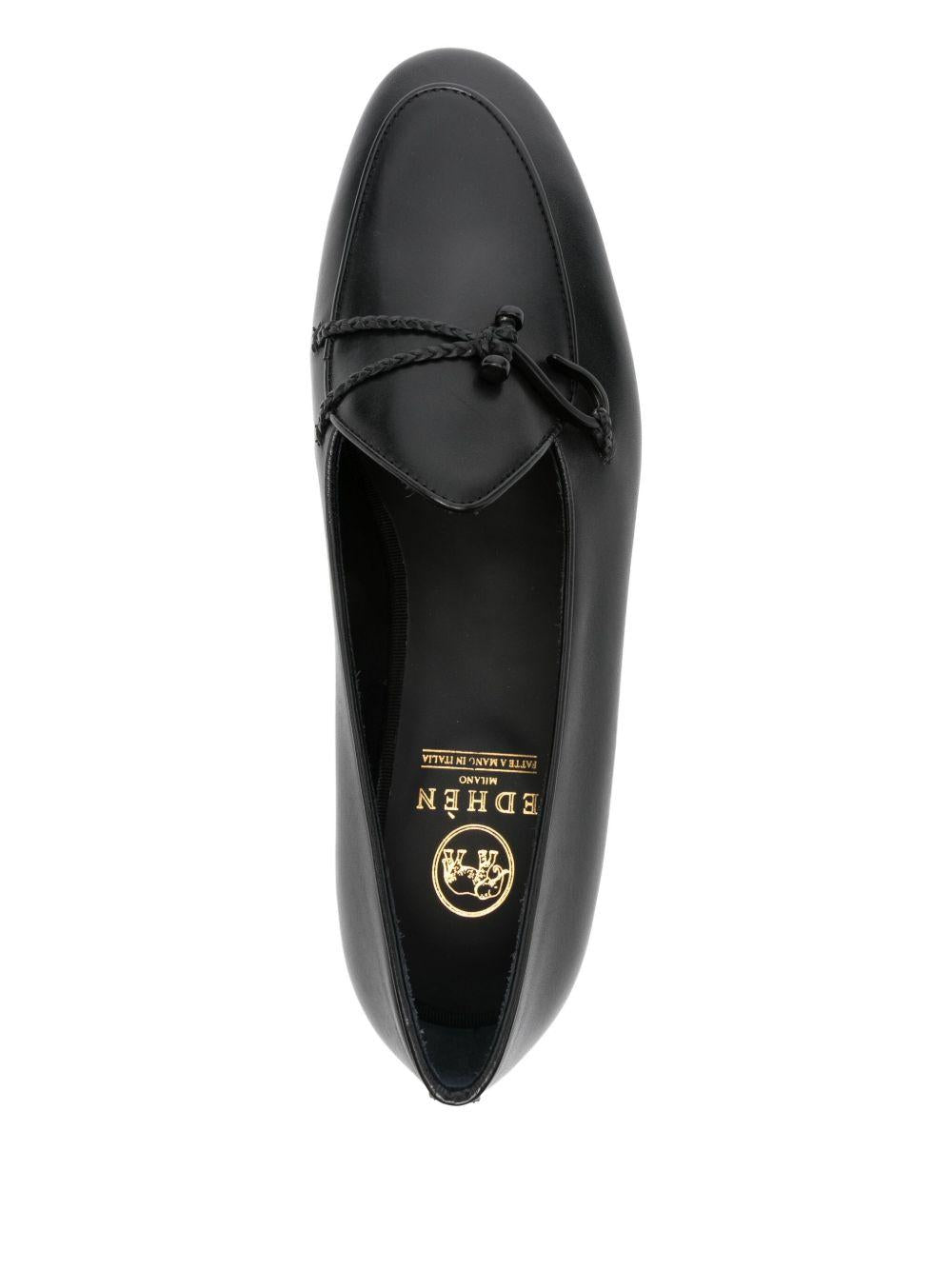 Mocassini comporta in pelle in nero Edhèn milano - uomo 
