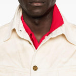 Giacca denim overisize in avorio Willy chavarria - uomo 