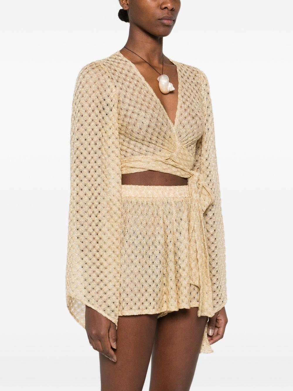 Blusa intrecciata in dorato Missoni - donna 