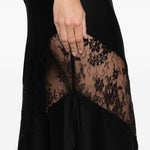 Abito in raso con finiture in pizzo in nero Alex perry - donna 
