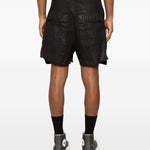 Shorts bauhaus con bordi sfilacciati in nero Rick owens drkshdw - uomo 