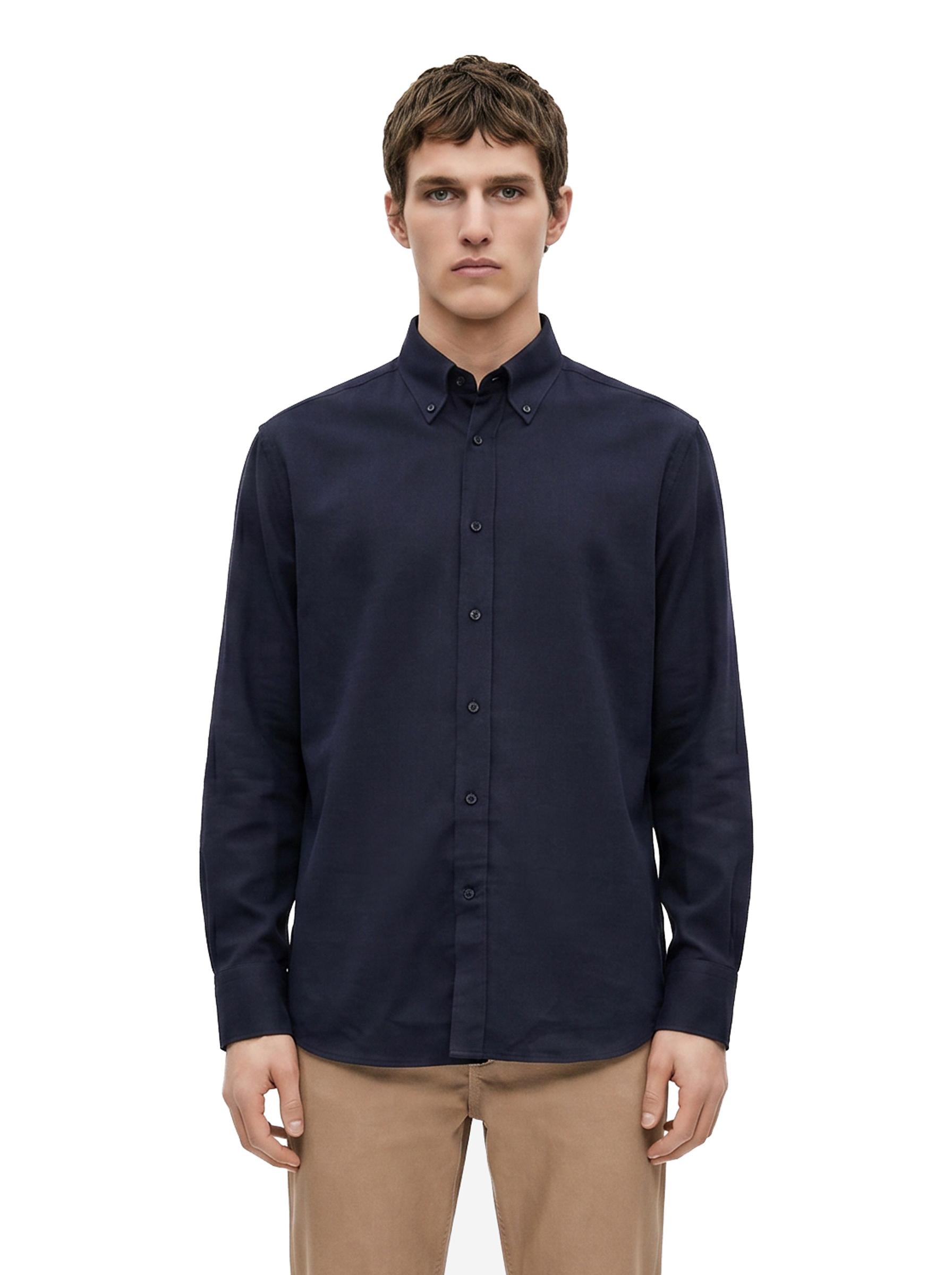 Camicia a maniche lunghe in blu 