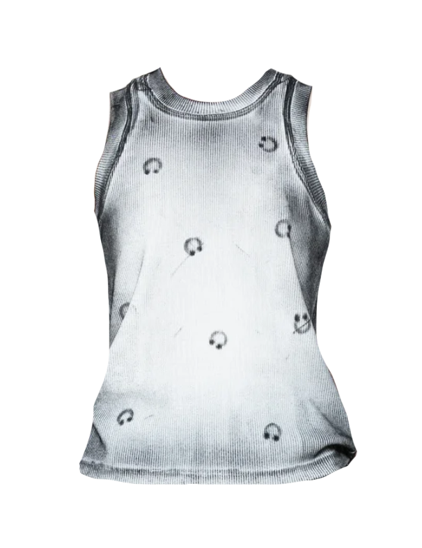 Canotta con stampa piercing in bianco Melitta baumeister - donna 