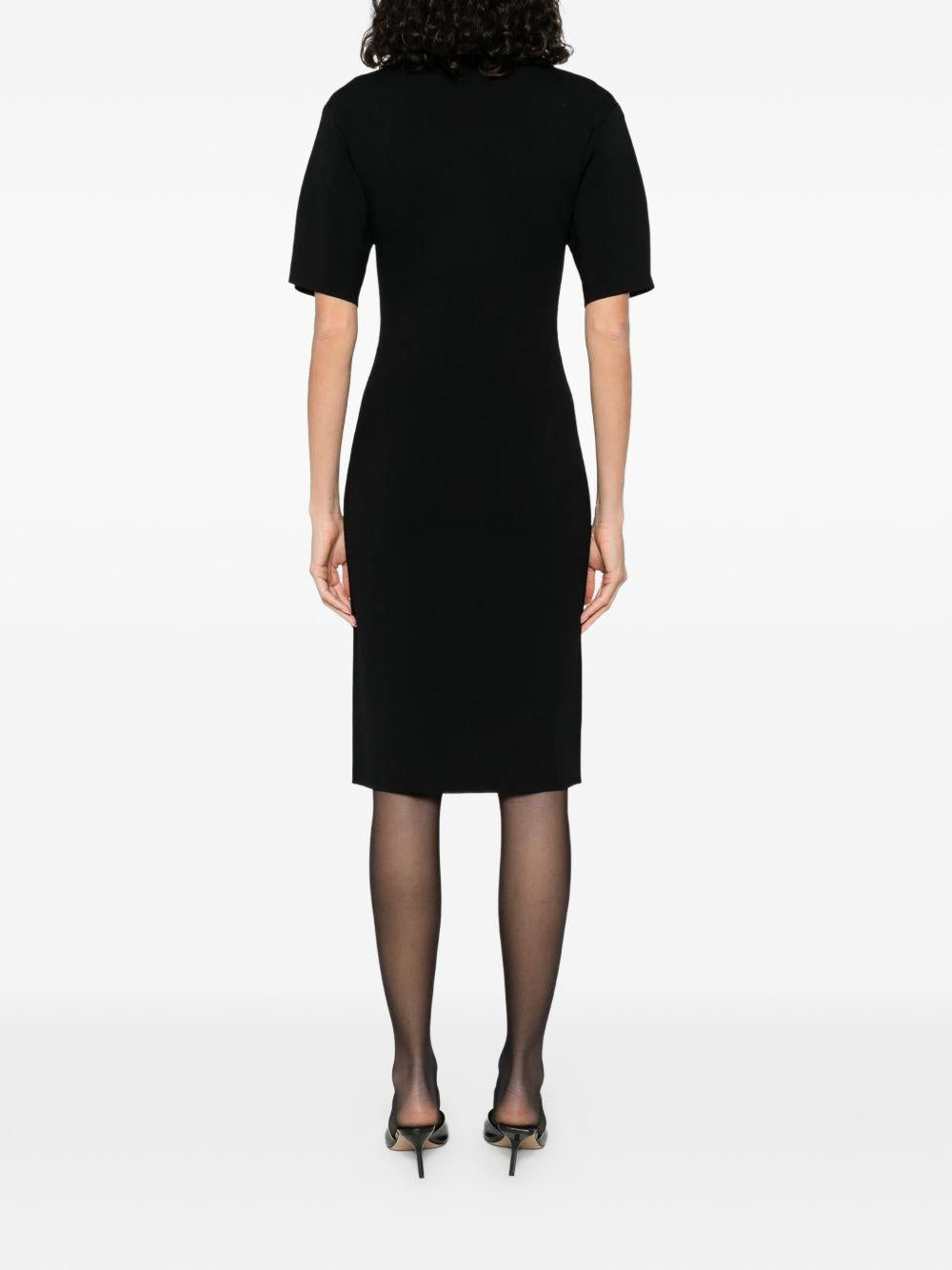 Abito midi in maglia fine in nero Toteme - donna 