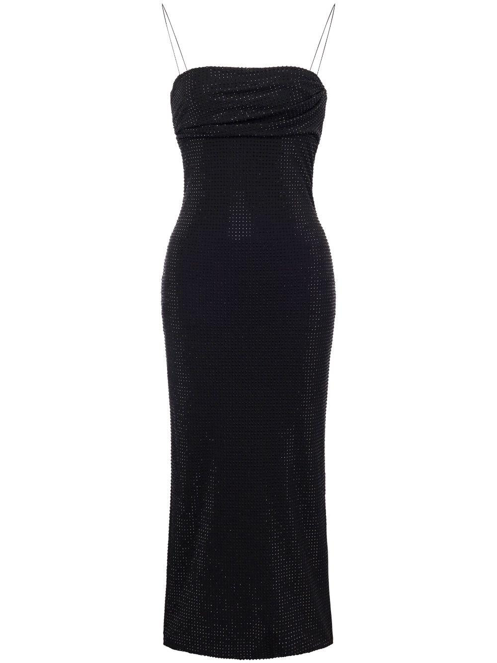 Abito midi con cristalli in nero Philosophy di Lorenzo Serafini - donna 