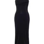 Abito midi con cristalli in nero Philosophy di Lorenzo Serafini - donna 
