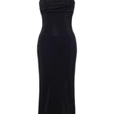 Abito midi con cristalli in nero Philosophy di Lorenzo Serafini - donna 
