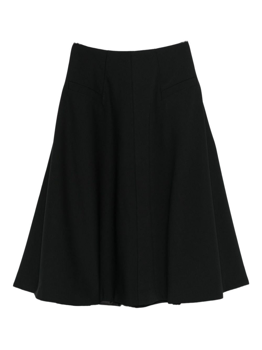 Gonna midi a pannelli Celeste in nero Entire studios - donna 