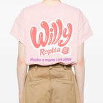Body con stampa logo in rosa Willy chavarria - donna 