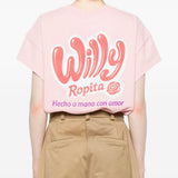 Body con stampa logo in rosa Willy chavarria - donna 