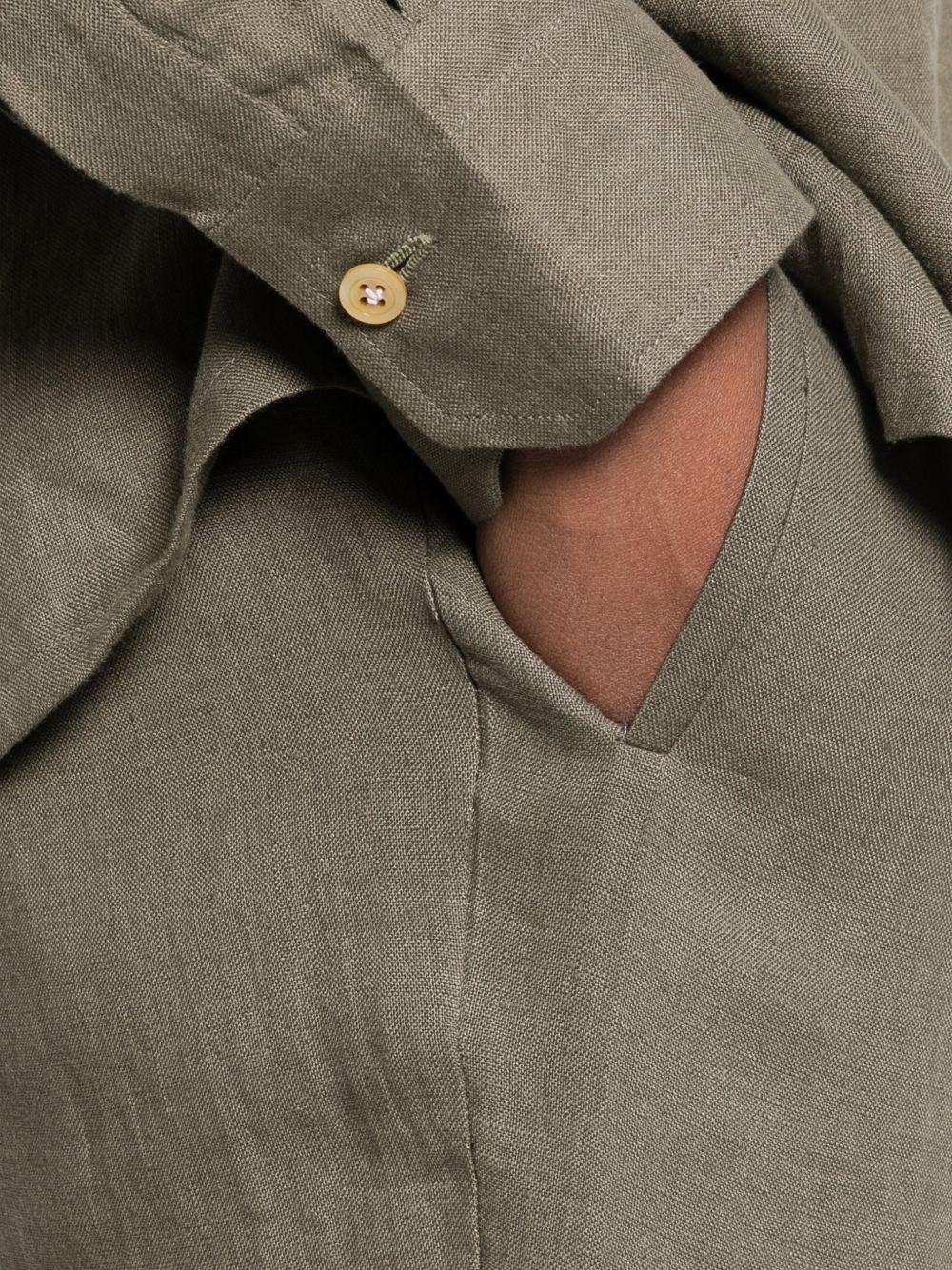 Pantaloni con pieghe in verde Kiton - uomo 