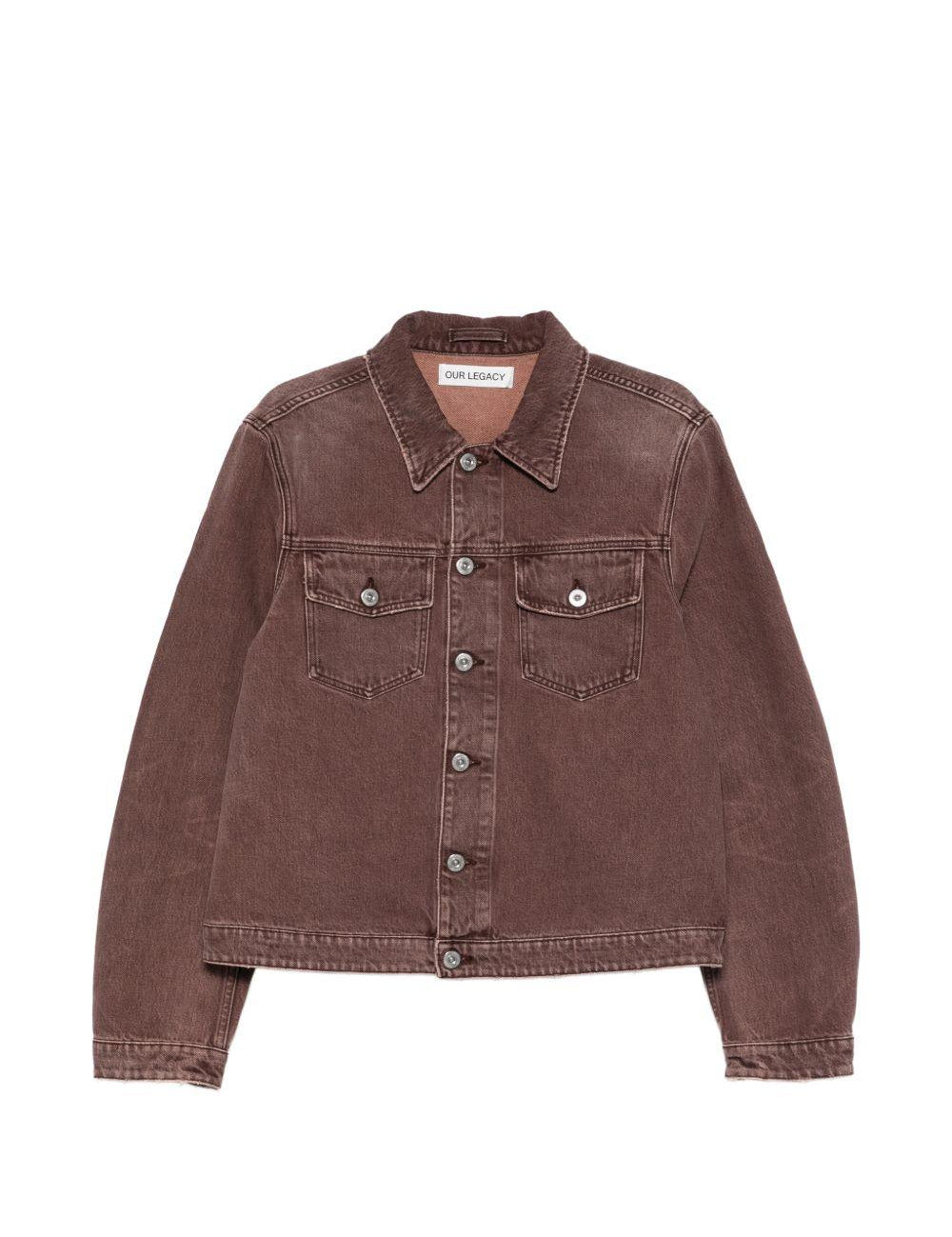 Giacca Origin con bottoni in denim in marrone Our Legacy - UOMO 
