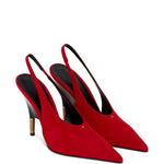 Decollete Bella In Suede in rosso Khaite - donna 
