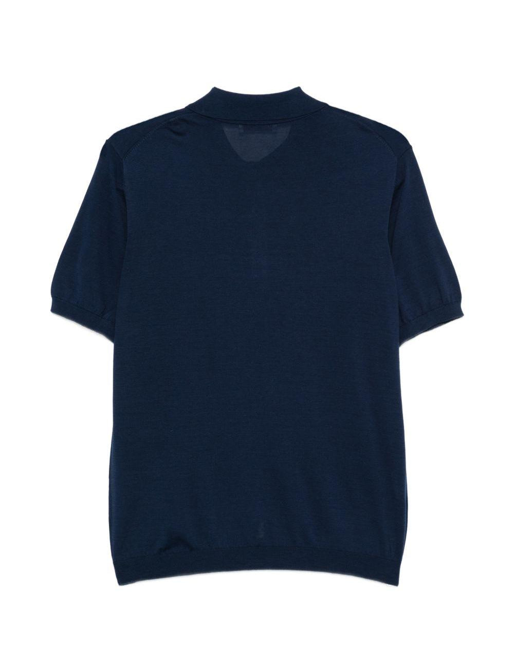 Polo a maniche corte in blu Kangra - uomo 
