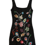 Abito mini con perline in nero Staud - donna 