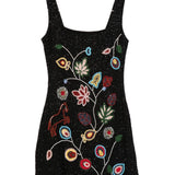Abito mini con perline in nero Staud - donna 