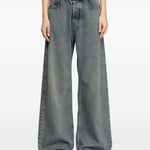 Jeans a vita bassa e gamba larga in blu Diesel - donna 
