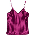 Top viola con scollo a V e spalline sottili in viola  Alberta ferretti - donna 