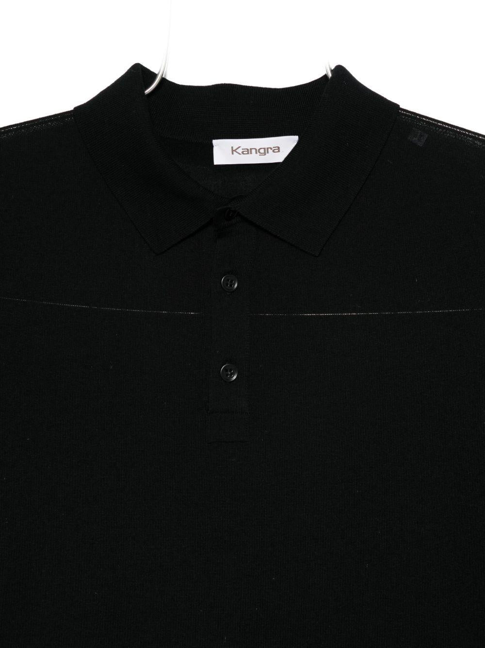 Maglione con colletto stile polo in nero Kangra - uomo 