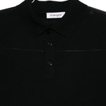 Maglione con colletto stile polo in nero Kangra - uomo 