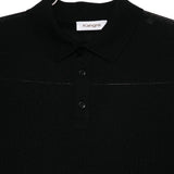 Maglione con colletto stile polo in nero Kangra - uomo 