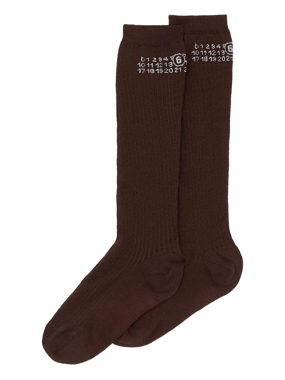 Calzini con logo in marrone Mm6 maison margiela - donna 