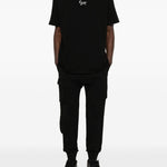 T-shirt con stampa grafica in nero 44 label group - uomo 