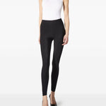 Leggings a vita alta in nero Wolford - donna 