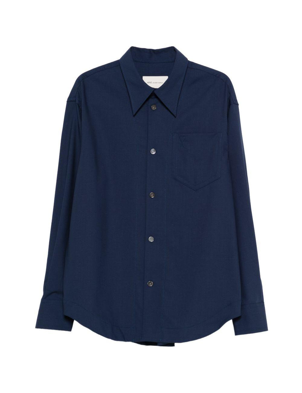 Camicia con tasche in blu AMI Paris - donna 