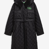 Giacca trapuntata lunga con peplo Barbour x Ganni - donna 