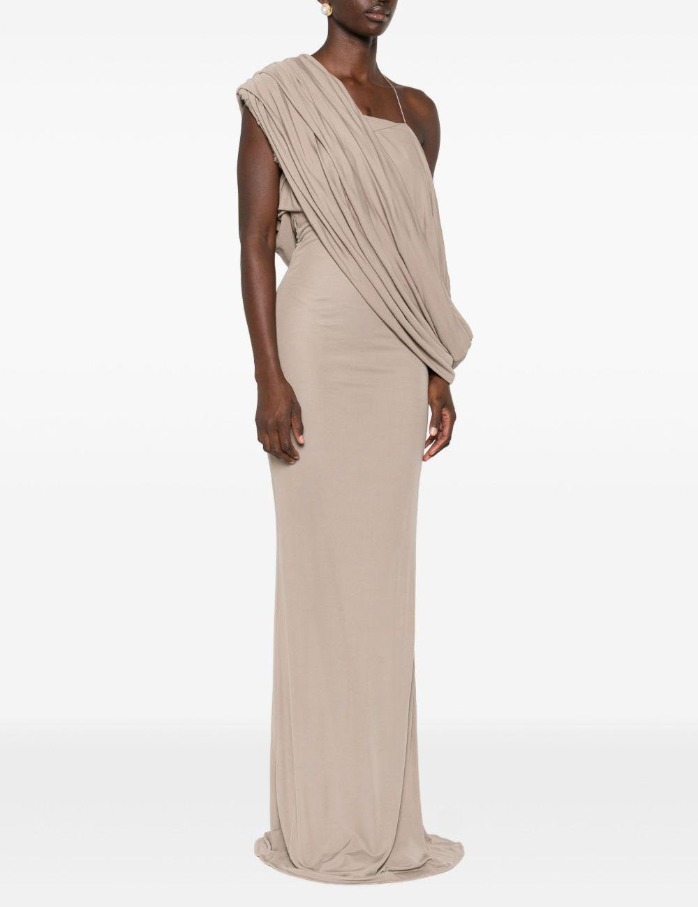 Abito monospalla drappeggiato in beige Christopher esber - donna 