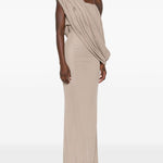 Abito monospalla drappeggiato in beige Christopher esber - donna 