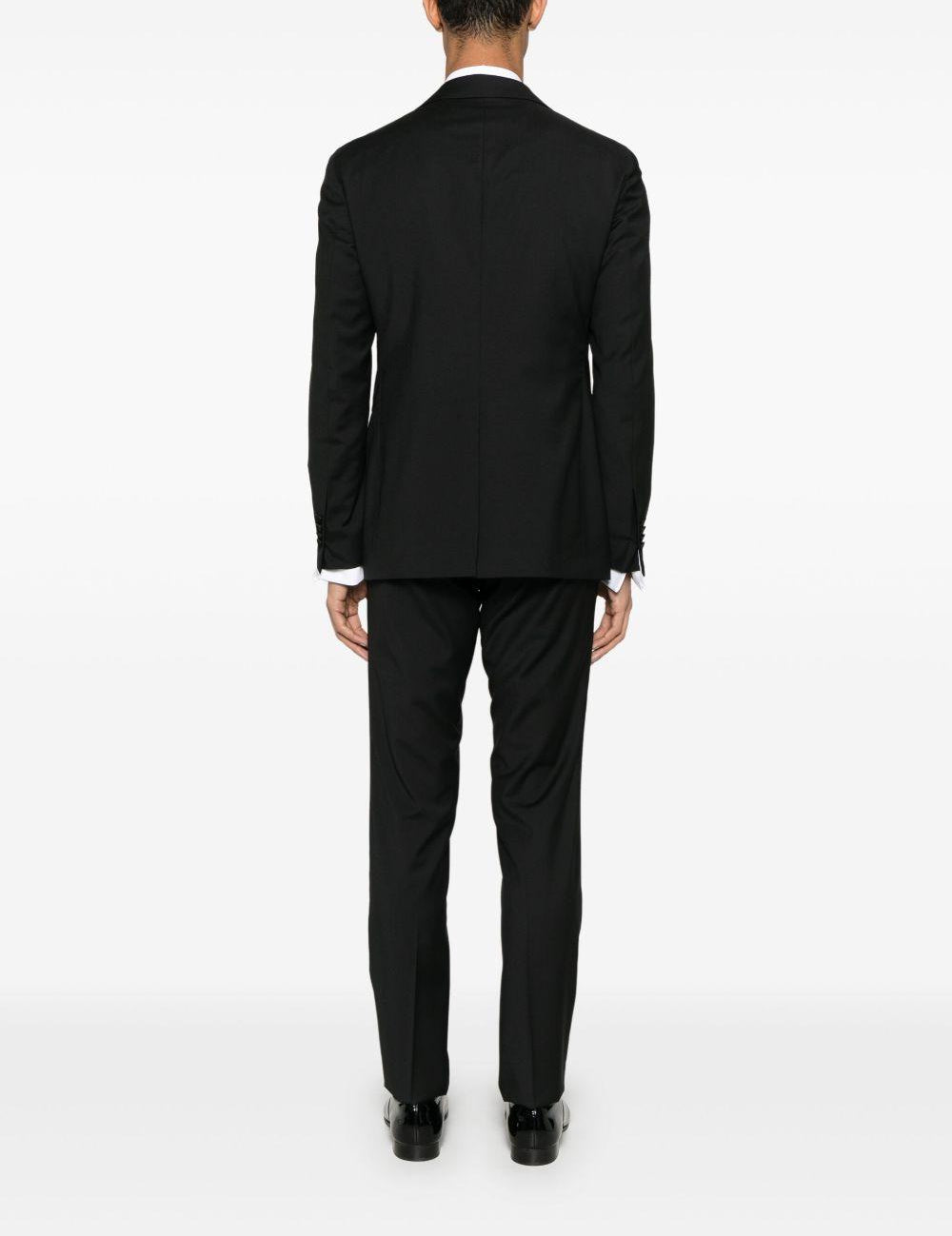 Completo monopetto in lana vergine in nero Tagliatore - uomo 