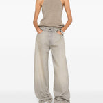 Jeans a gamba larga con effetto sbiadimento bethany in beige Haikure - donna 