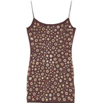Mini abito con borchie in marrone Oséree - donna 