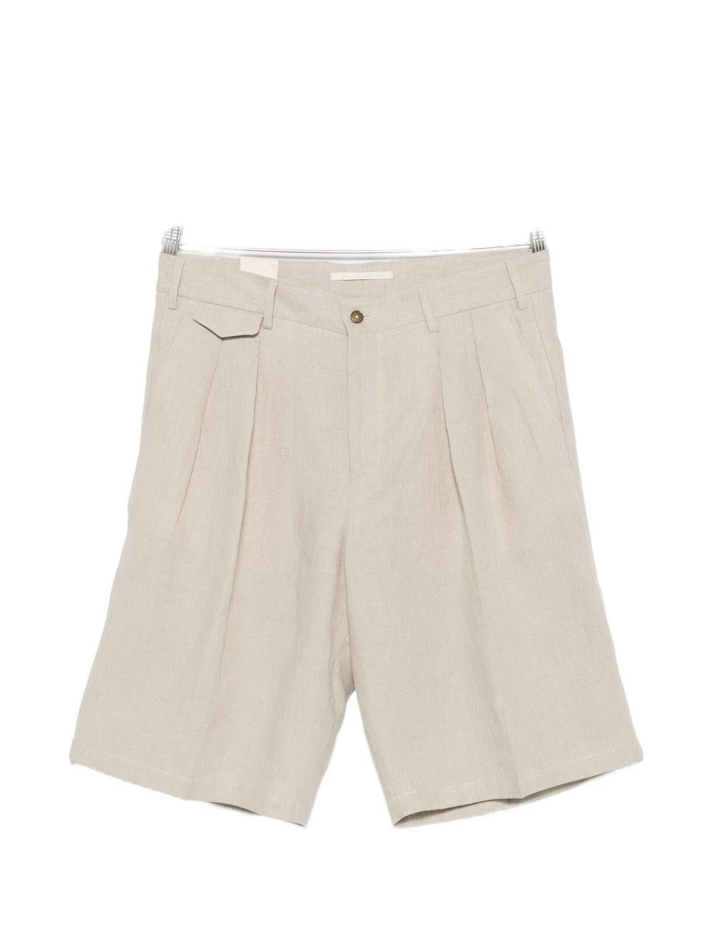 Pantaloncini con dettagli a pieghe in beige Briglia 1949 - uomo 